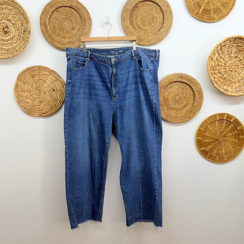 Old Navy Extra High Rise Sky-Hi Wide Leg Jeans Plus Size 28
